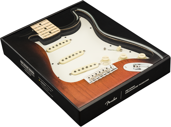 FENDER PRE WIRED STRAT PICKGUARD SSS CUSTOM SHOP 50'S WHITE