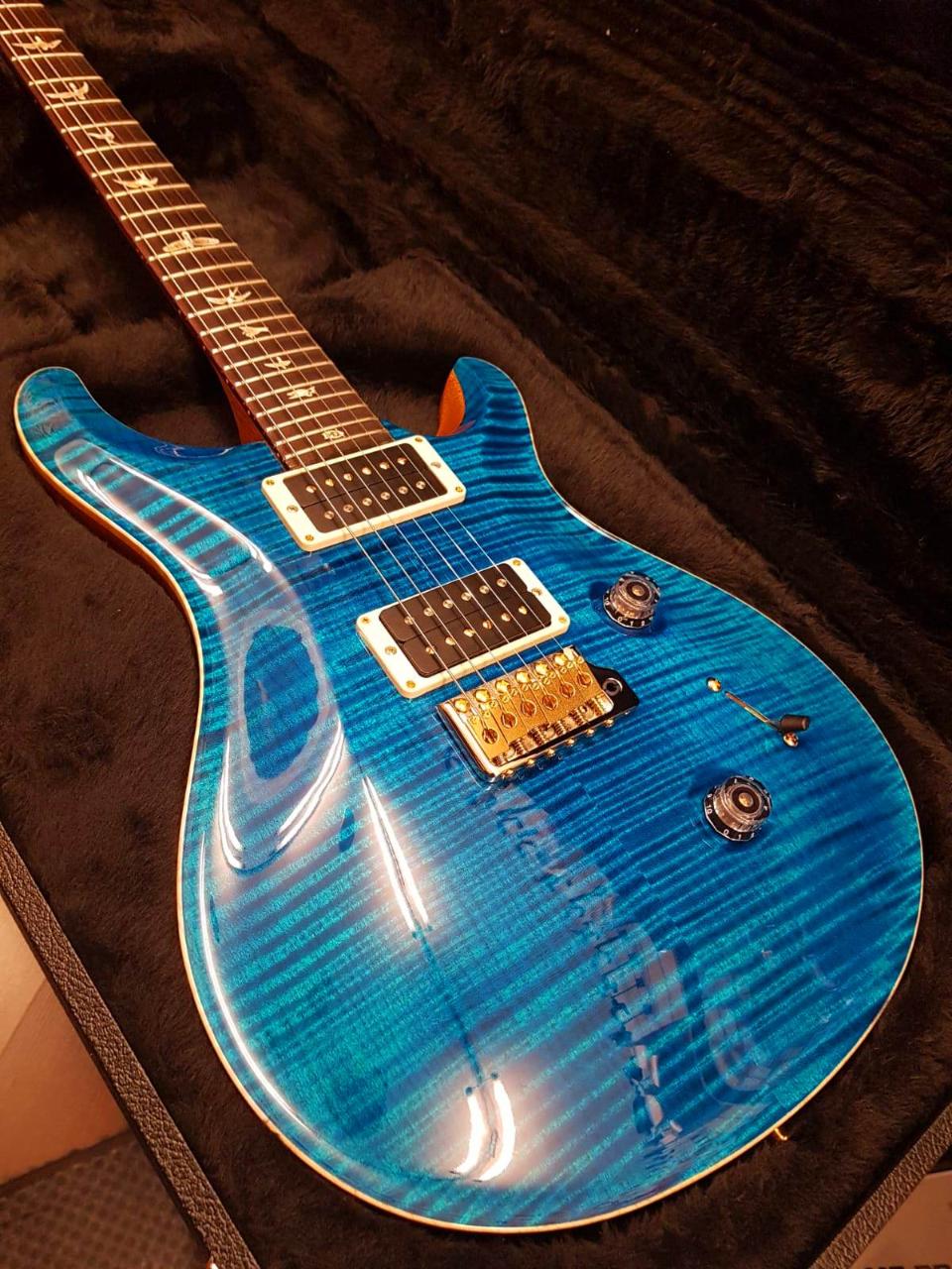 PRS PAUL REED SMITH CUSTOM 24 T10 TEN TOP PATTERN THIN AQUAMARINE