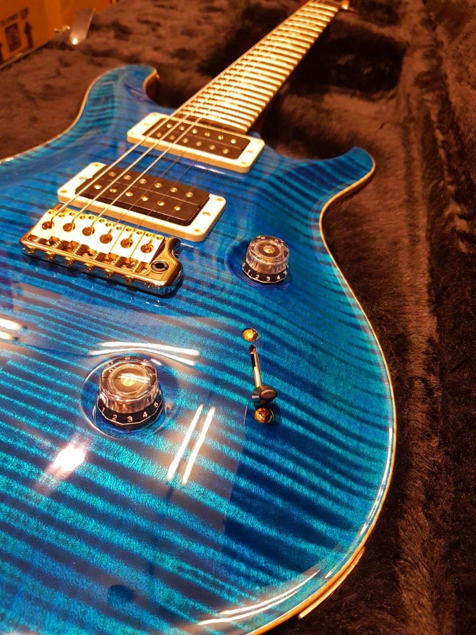 PRS PAUL REED SMITH CUSTOM 24 T10 TEN TOP PATTERN THIN AQUAMARINE