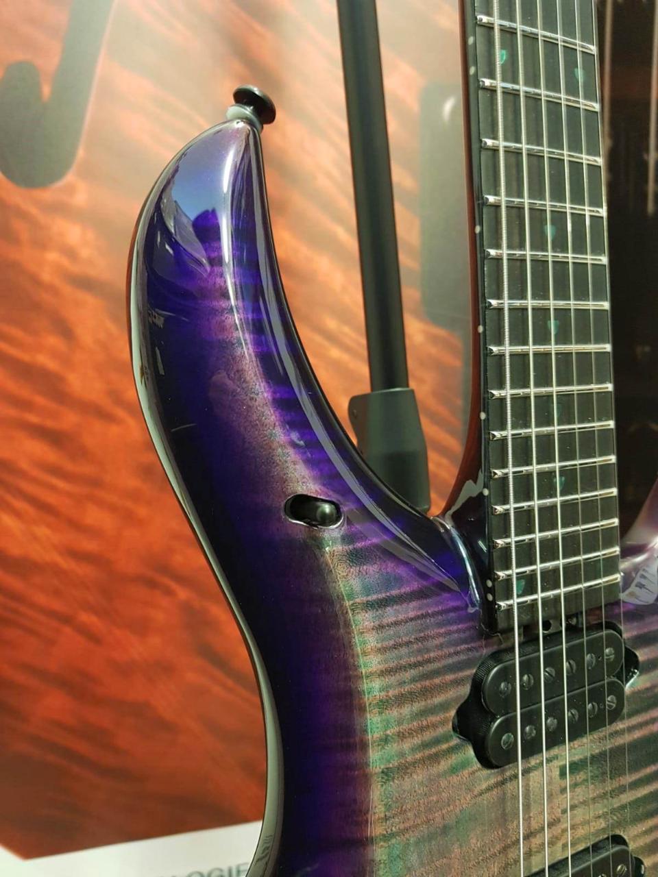 MUSIC MAN MAJESTY JOHN PETRUCCI SIGNATURE FLAME MAPLE TOP CRYSTAL AMETHYST LTD EDITION 2023 N.46/125