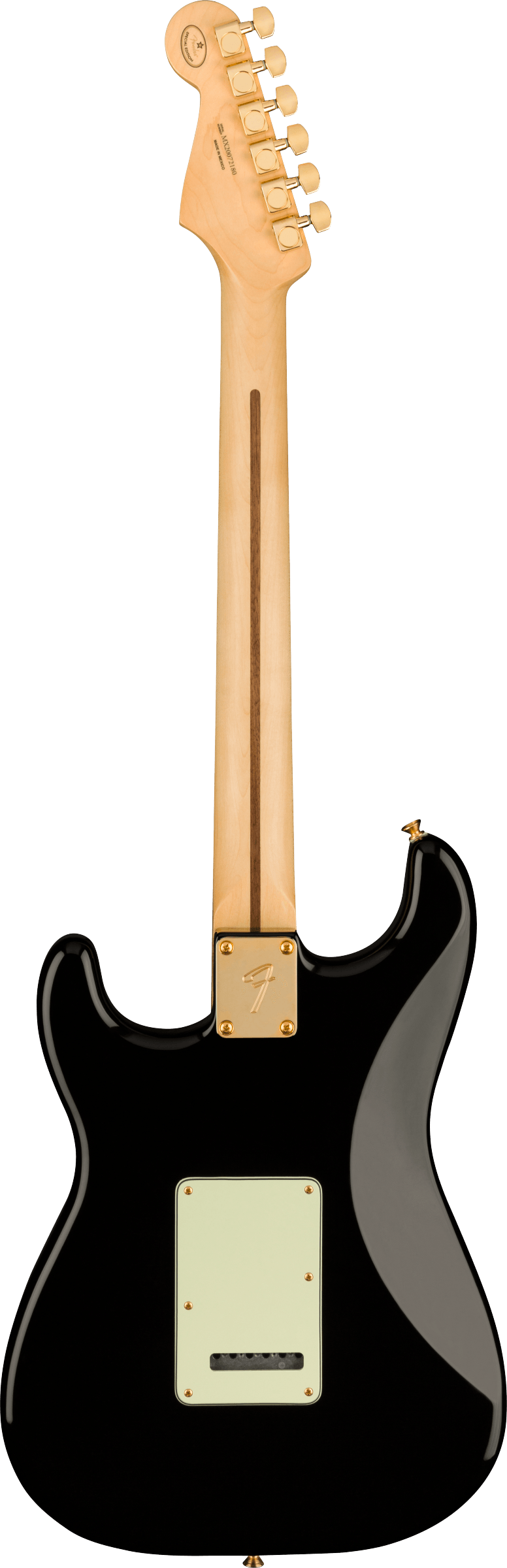 FENDER LIMITED EDITION PLAYER STRATOCASTER BLACK WITH GOLD HARDWARE CON BORSA FENDER MIDNIGHT BLUE