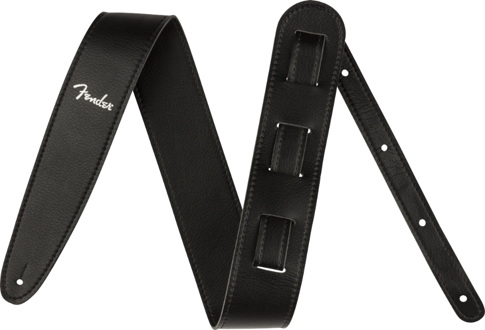 FENDER VEGAN LEATHER GUITAR STRAP BLACK