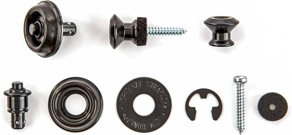 DUNLOP SLS1033BK Dual-Design Straplock System Black Oxide