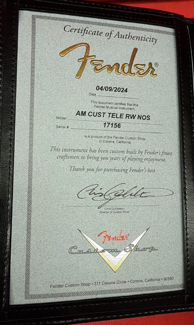 FENDER CUSTOM SHOP AMERICAN CUSTOM TELECASTER RW NOS BLEACHED 3-COLOR SUNBURST