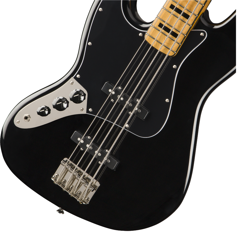 SQUIER CLASSIC VIBE '70s JAZZ BASS MN BLACK LEFT HANDED