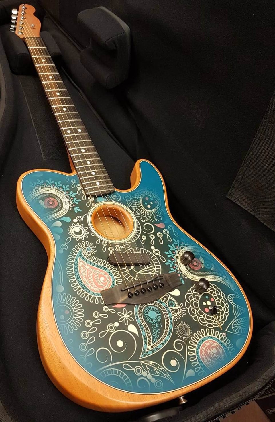 FENDER LIMITED EDITION AMERICAN ACOUSTASONIC TELECASTER BLUE PAISLEY