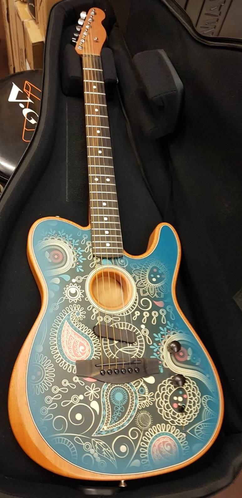 FENDER LIMITED EDITION AMERICAN ACOUSTASONIC TELECASTER BLUE PAISLEY