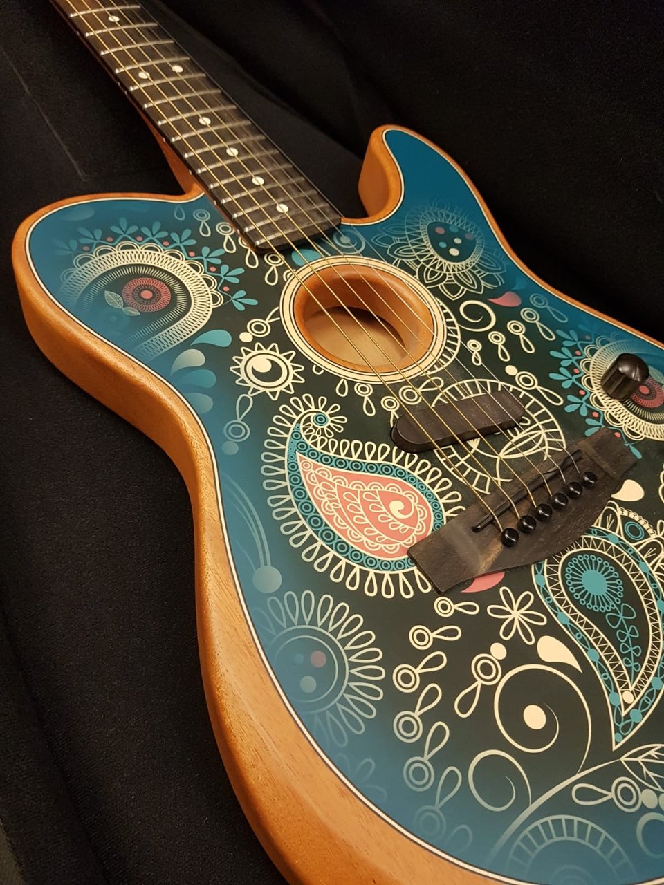 FENDER LIMITED EDITION AMERICAN ACOUSTASONIC TELECASTER BLUE PAISLEY