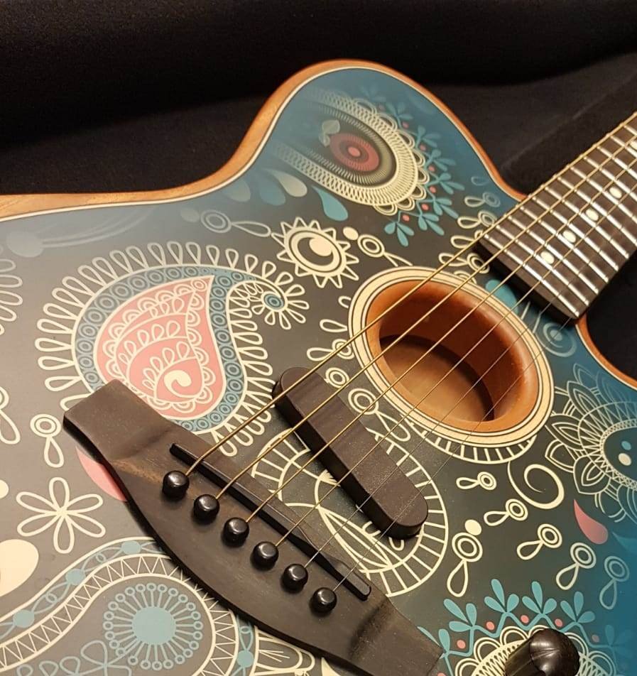 FENDER LIMITED EDITION AMERICAN ACOUSTASONIC TELECASTER BLUE PAISLEY