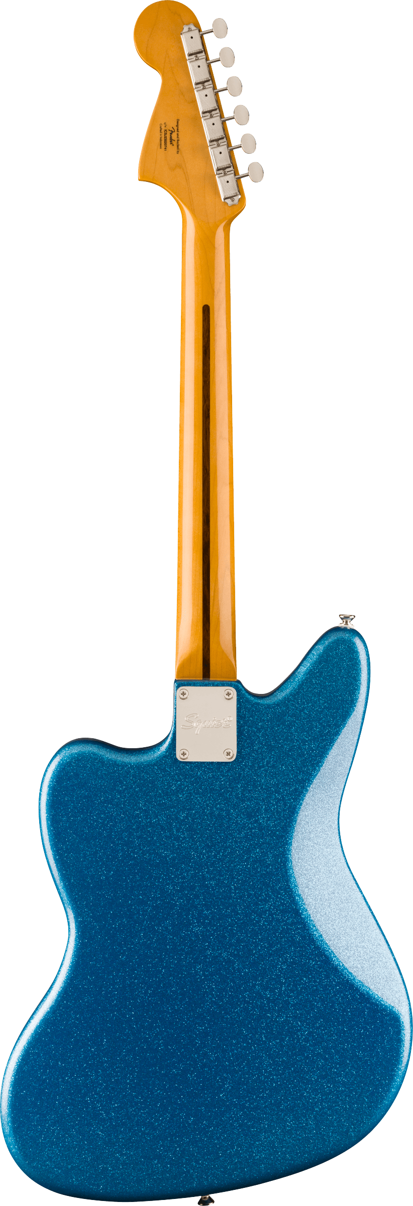 SQUIER FSR CLASSIC VIBE 70S JAGUAR LRL MATCHING HEADSTOCK BLUE SPARKLE