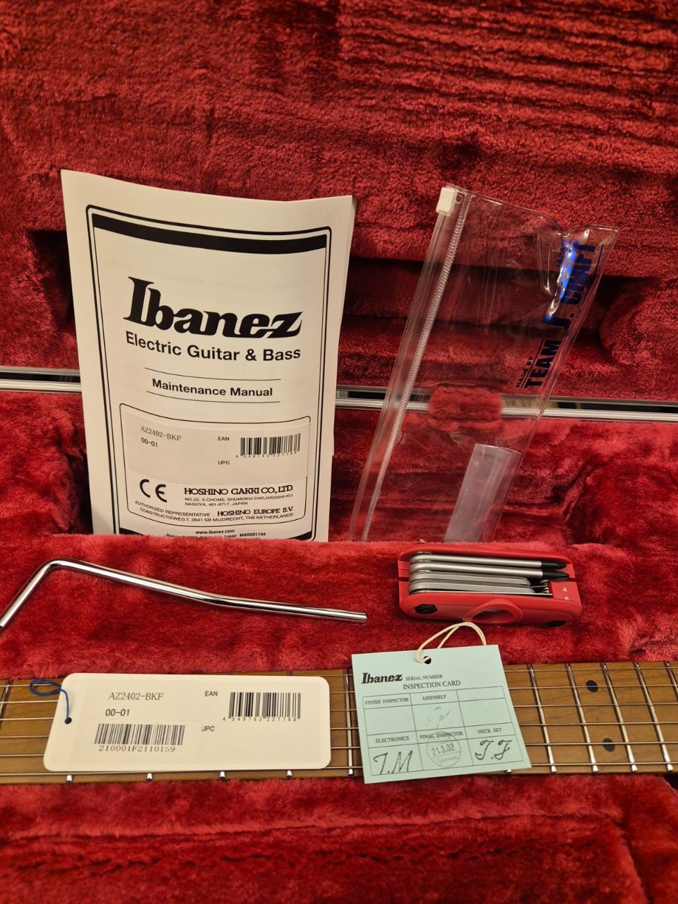 IBANEZ AZ2402 BKF BLACK FLAT PRESTIGE SERIES MADE IN JAPAN