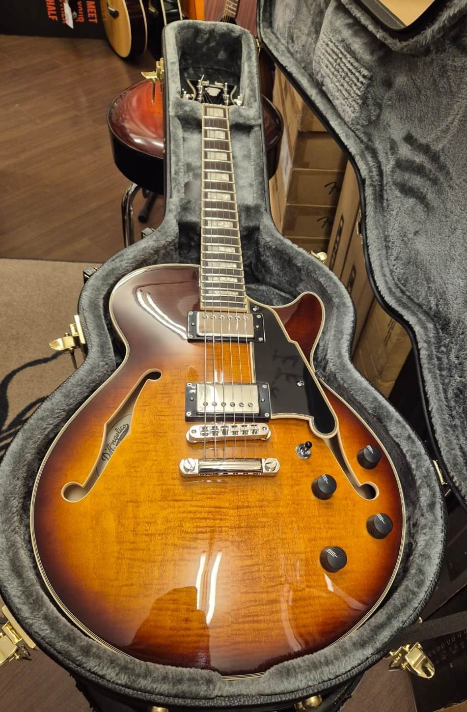 D'ANGELICO PREMIER SS DARK ICED TEA BURST CON CUSTODIA ORIGINALE