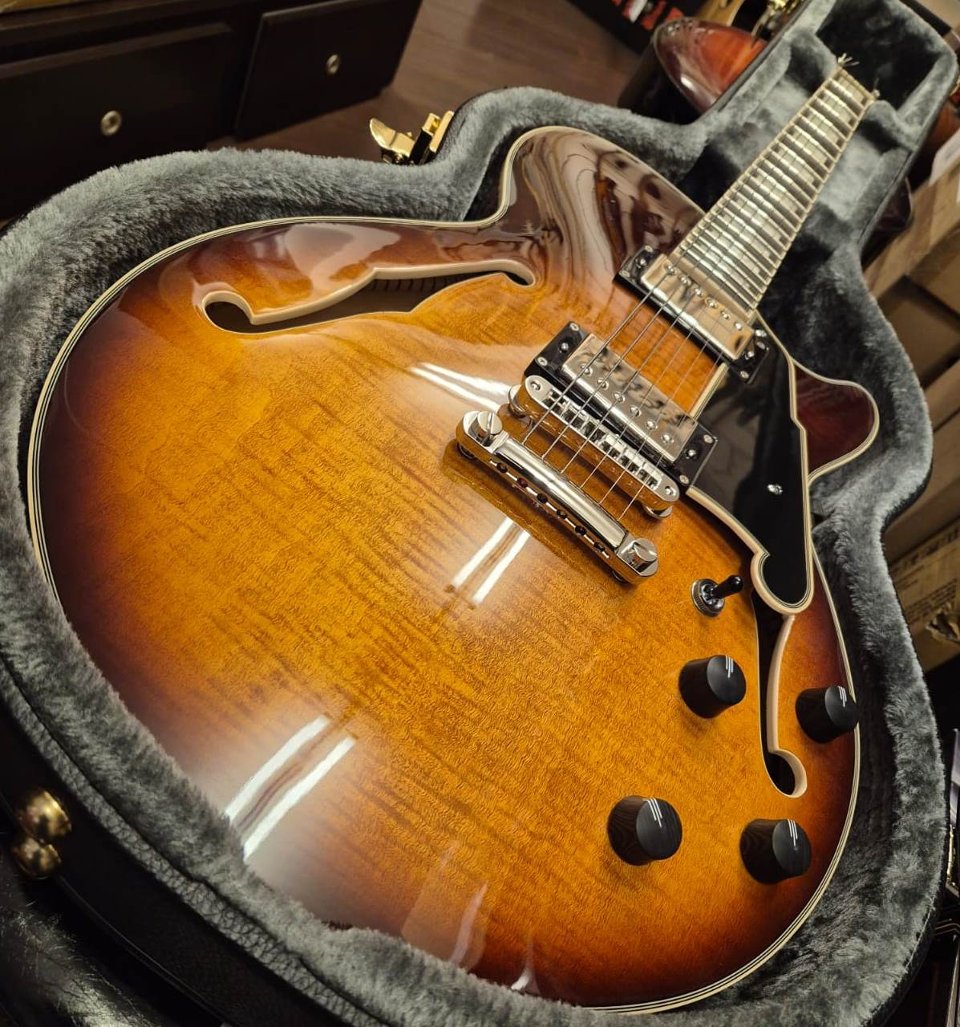 D'ANGELICO PREMIER SS DARK ICED TEA BURST CON CUSTODIA ORIGINALE