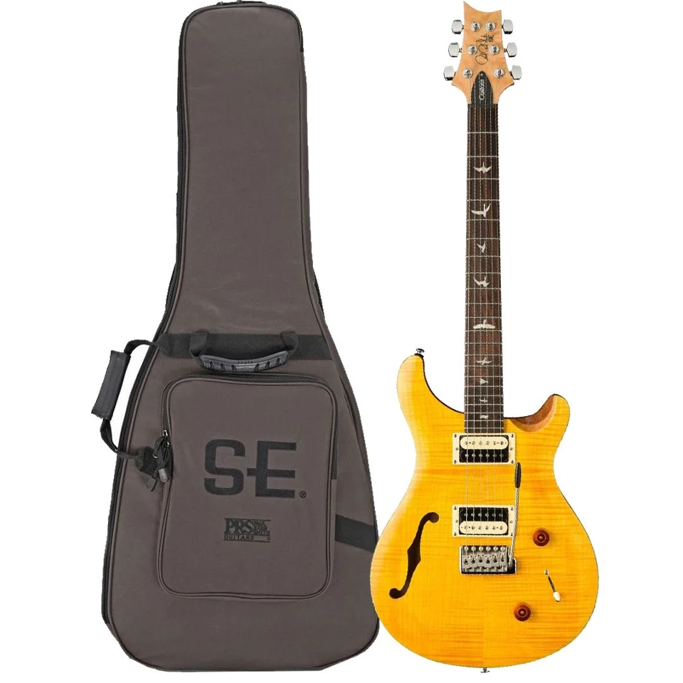 PRS PAUL REED SMITH SE CUSTOM 22 SEMI HOLLOW VIOLIN TOP SANTANA YELLOW