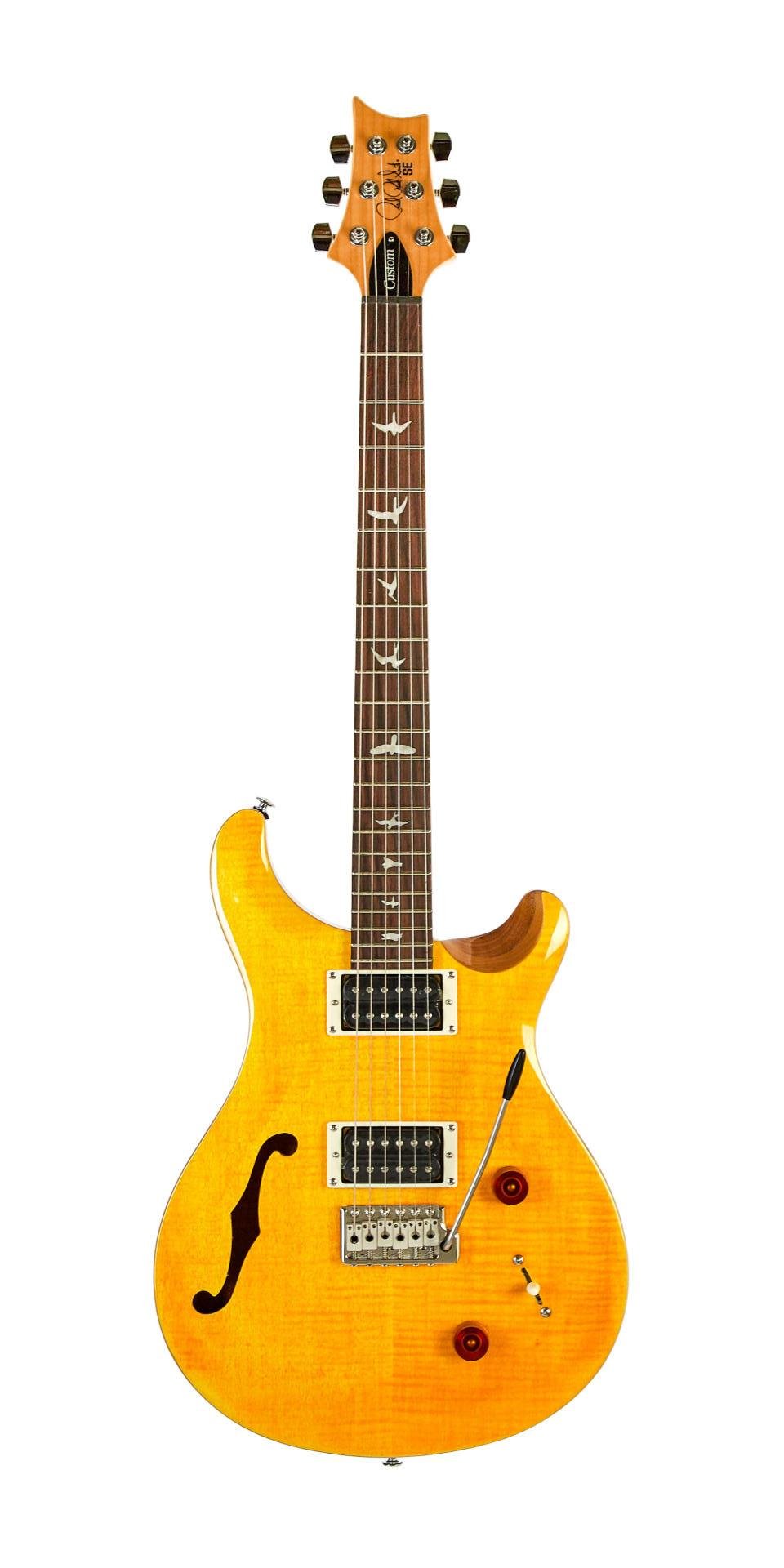 PRS PAUL REED SMITH SE CUSTOM 22 SEMI HOLLOW VIOLIN TOP SANTANA YELLOW