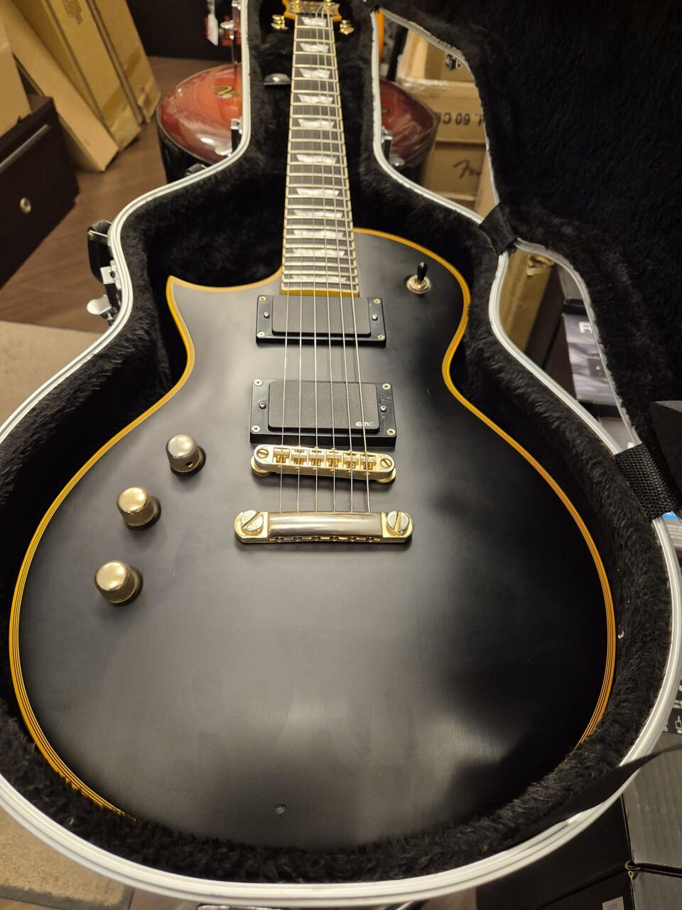 ESP LTD EC1000 LH VINTAGE BLACK LEFT HANDED CON CUSTODIA RIGIDA
