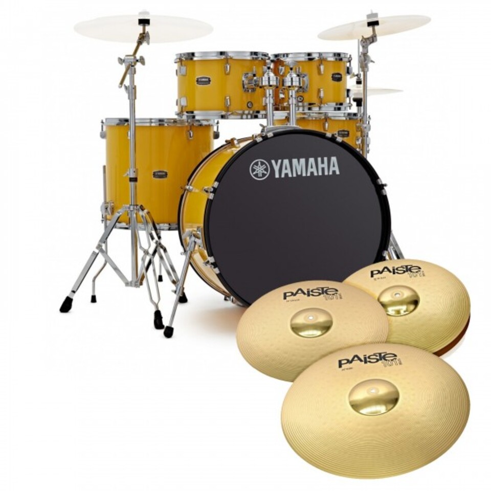 YAMAHA RYDEEN STANDARD 22" MELLOW YELLOW CON SET PIATTI PAISTE 101