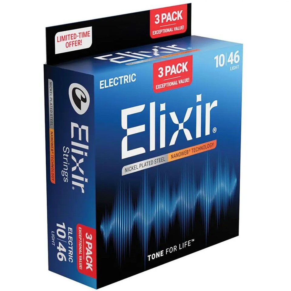 ELIXIR NANOWEB 16567 ELETTRICA 10-46 PACK DA TRE