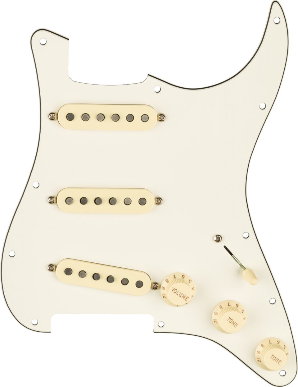 FENDER PRE WIRED STRAT PICKGUARD SSS CUSTOM SHOP TEXAS SPECIAL WHITE