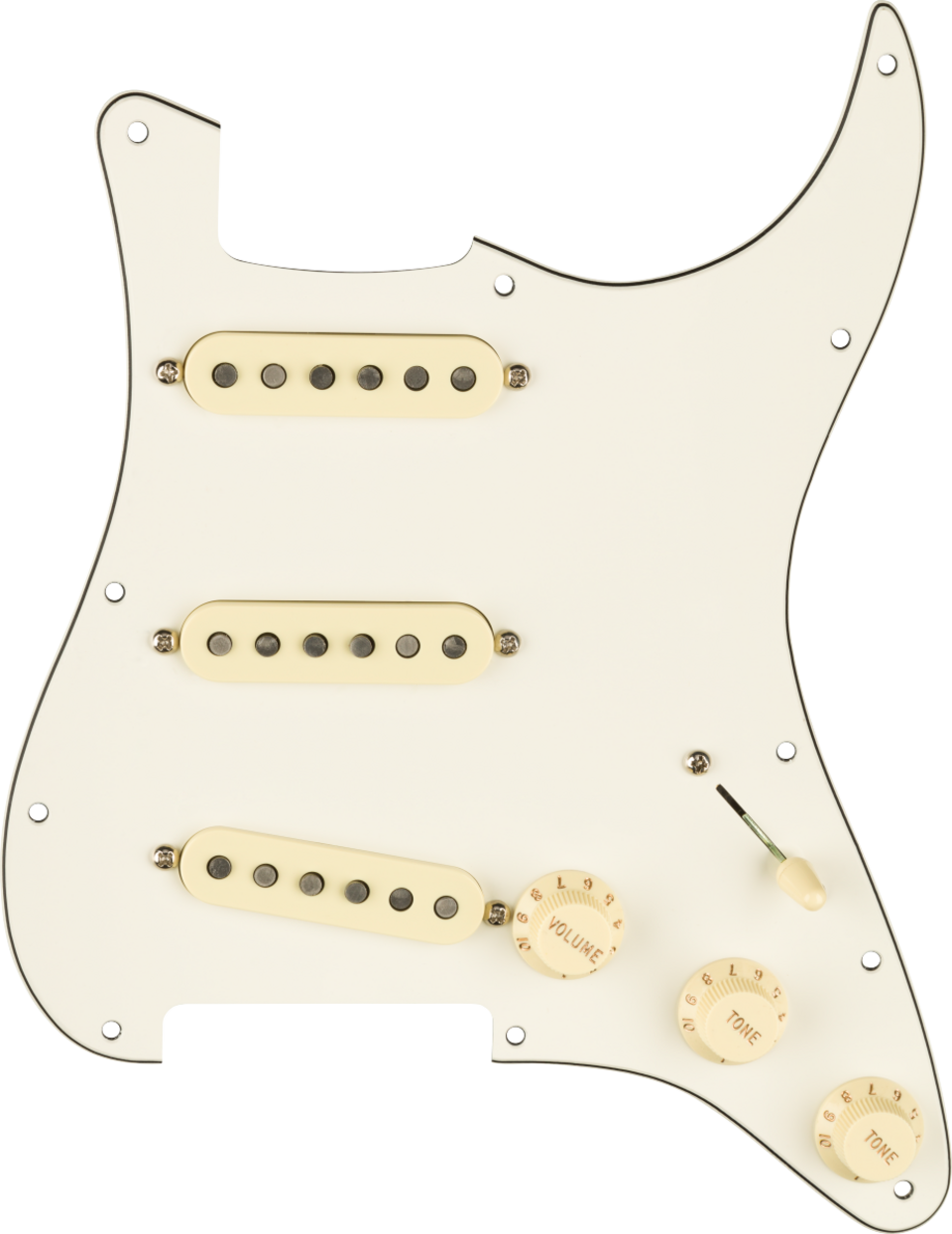 FENDER PRE WIRED STRAT PICKGUARD SSS CUSTOM SHOP '69 WHITE