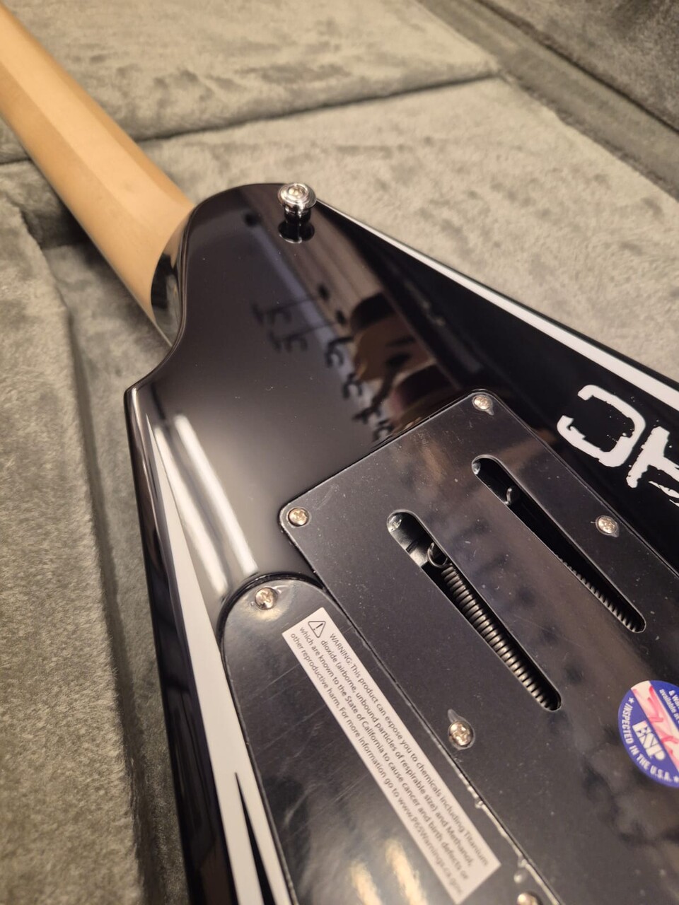 ESP LTD ALEXI LAIHO SAWTOOTH SE 20th ANNIVERSARY BLACK WHITE PINSTRIPE