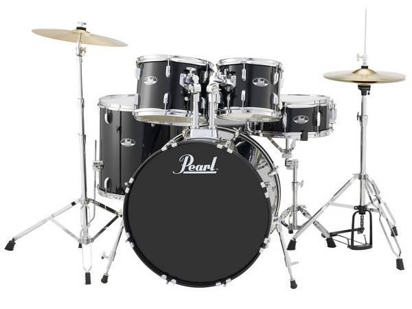 PEARL ROADSHOW RS525 SC/C JET BLACK CON PIATTI E SGABELLO