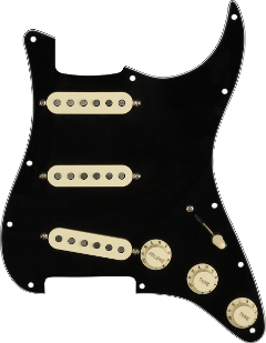 FENDER PRE WIRED STRAT PICKGUARD SSS CUSTOM SHOP 50'S BLACK