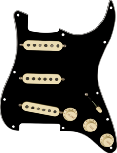 FENDER PRE WIRED STRAT PICKGUARD SSS TEX MEX BLACK