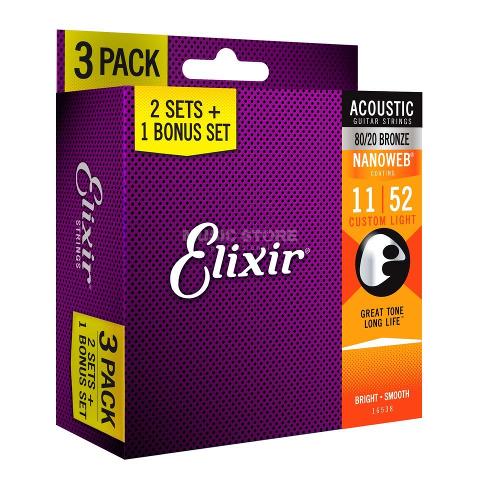 ELIXIR 16538 PRO PACK 11027 NANOWEB ACUSTICA 11-52 3 MUTE