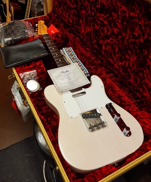 FENDER JIMMY PAGE TELE MIRROR RW WHITE BLONDE