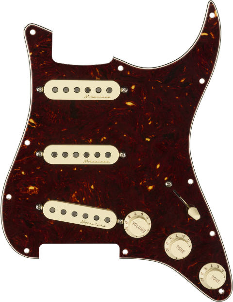 FENDER PRE WIRED STRAT PICKGUARD SSS VINTAGE NOISELESS TORTOISE SHELL