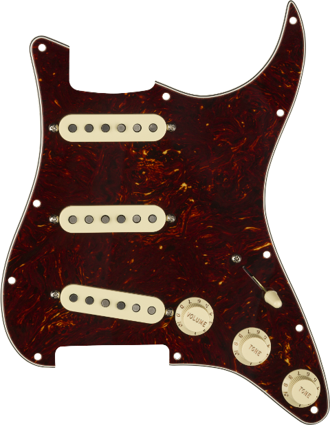 FENDER PRE WIRED STRAT PICKGUARD SSS CUSTOM SHOP FAT 50'S TORTOISE SHELL  