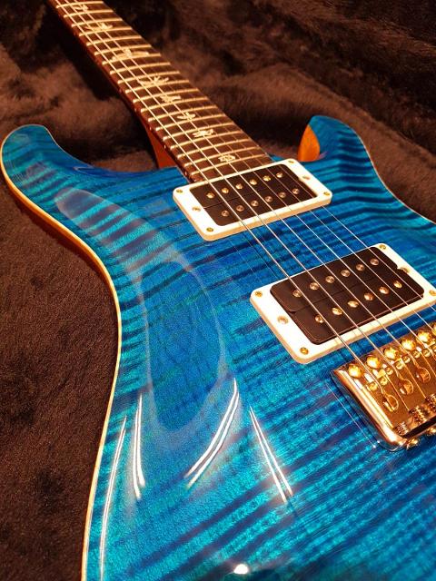 PRS PAUL REED SMITH CUSTOM 24 T10 TEN TOP PATTERN THIN AQUAMARINE