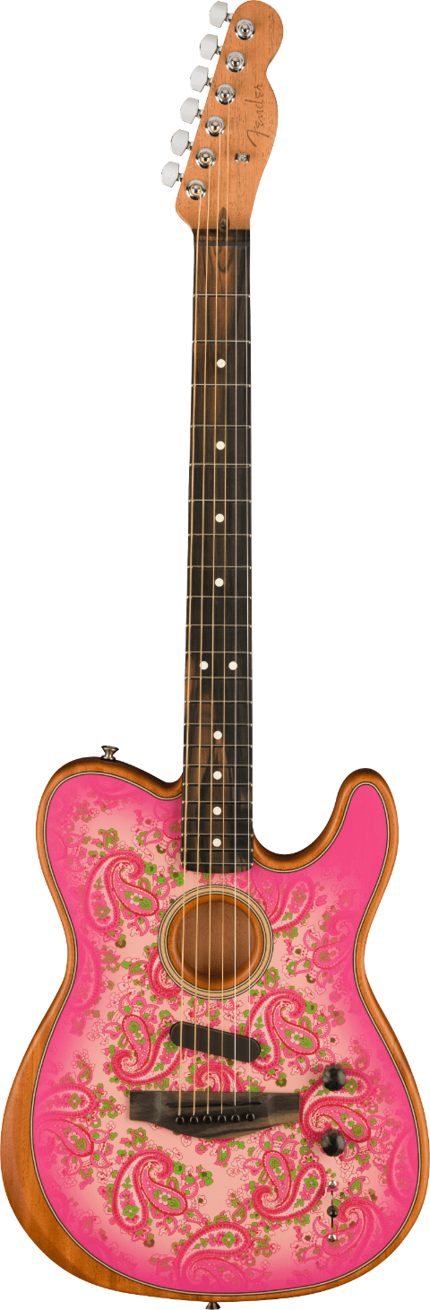 FENDER LIMITED EDITION AMERICAN ACOUSTASONIC TELECASTER PINK PAISLEY