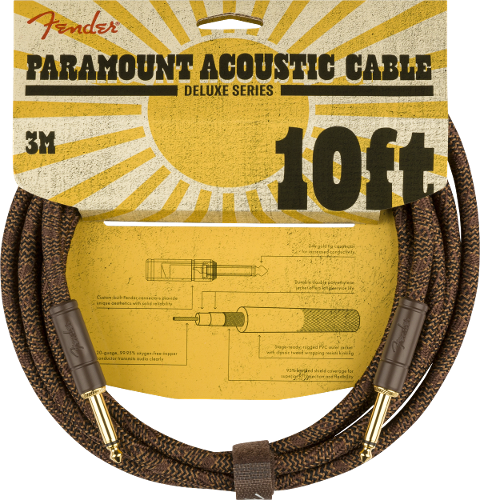 FENDER PARAMOUNT ACOUSTIC CABLE BROWN 3 Mt
