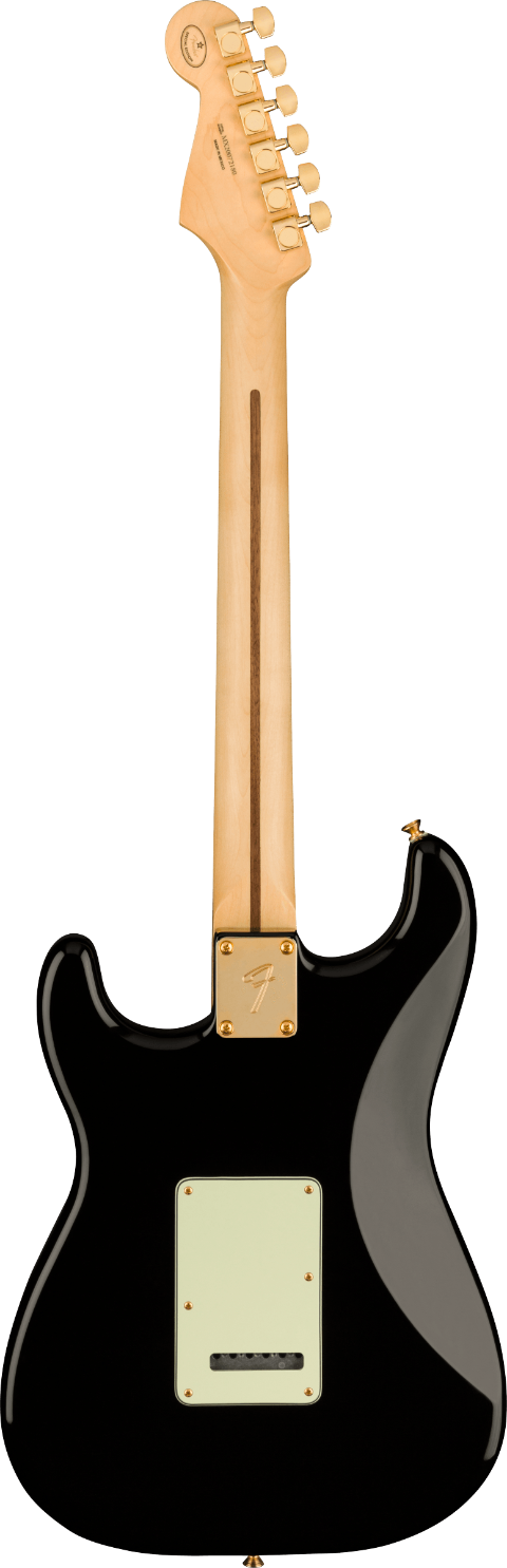 FENDER LIMITED EDITION PLAYER STRATOCASTER BLACK WITH GOLD HARDWARE CON BORSA FENDER MIDNIGHT BLUE