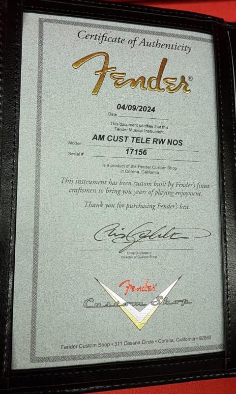 FENDER CUSTOM SHOP AMERICAN CUSTOM TELECASTER RW NOS BLEACHED 3-COLOR SUNBURST