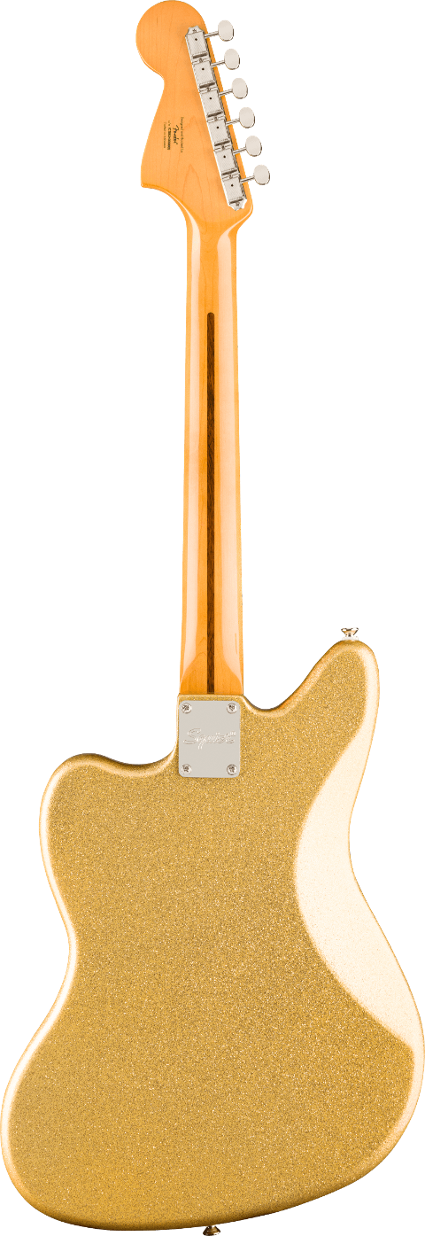 SQUIER FSR CLASSIC VIBE 70S JAGUAR LRL MATCHING HEADSTOCK GOLD SPARKLE