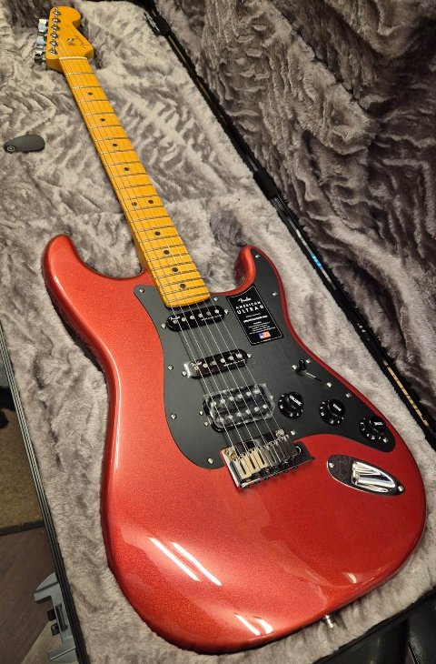 FENDER AMERICAN ULTRA II STRATOCASTER MN HSS SINISTER RED