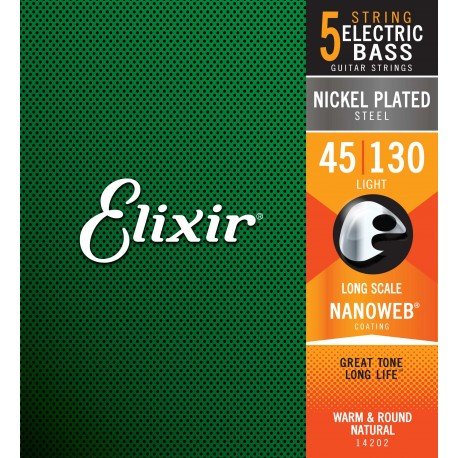 ELIXIR 14202 NANOWEB LIGHT LONG SCALE BASS 5 CORDE