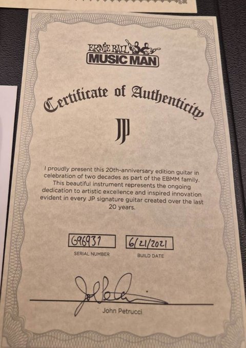 Music Man JP6 20th Anniversary Limited Edition Honey Butter Burst