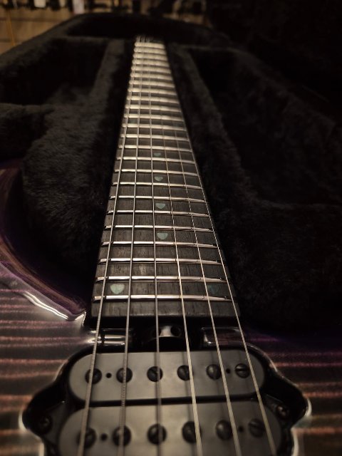 Music Man Majesty Crystal Amethyst Limited Edition 2023 N.46/125 Petrucci Signature Flame Maple Top