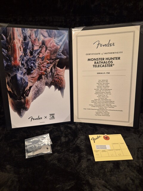 FENDER MONSTER HUNTER TELECASTER MJ RW RATHALOS RED LIMITED EDITION