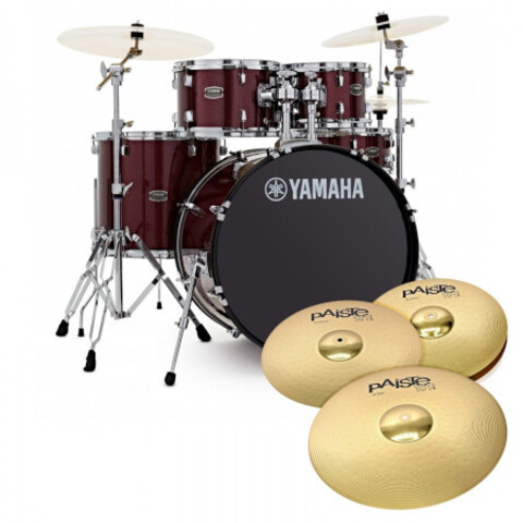 YAMAHA RYDEEN STANDARD 22" BURGUNDY GLITTER CON SET PIATTI PAISTE 101