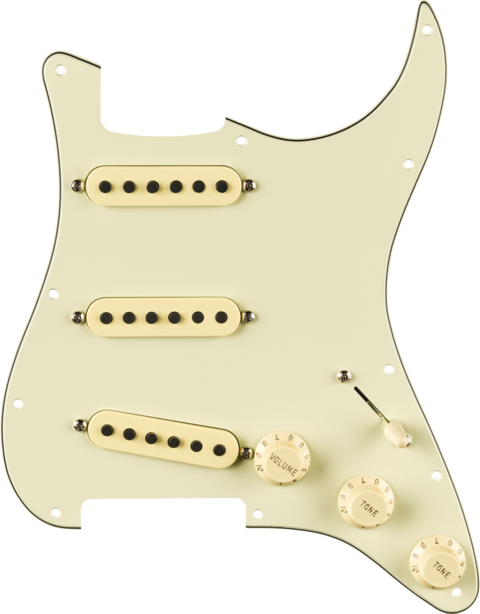 FENDER PRE WIRED STRAT PICKGUARD SSS ERIC  JOHNSON MINT GREEN 11 HOLE