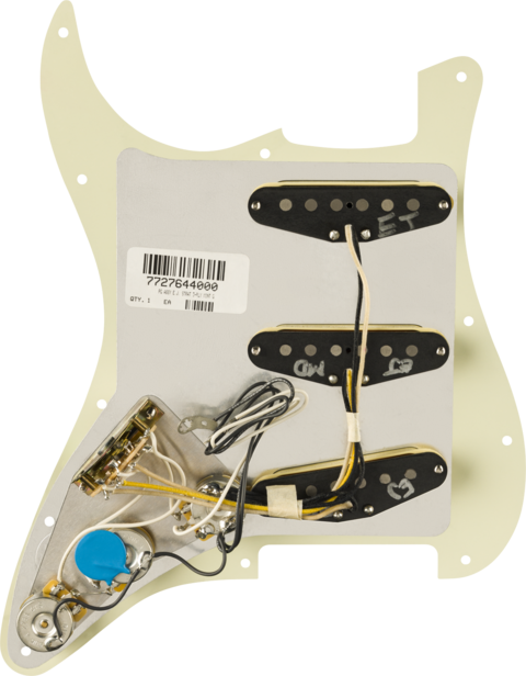 FENDER PRE WIRED STRAT PICKGUARD SSS ERIC  JOHNSON MINT GREEN 11 HOLE