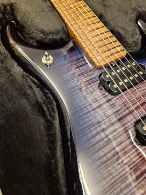 MUSIC MAN JP15 JOHN PETRUCCI SIGNATURE FLAME TOP PURPLE NEBULA