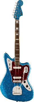 SQUIER FSR CLASSIC VIBE 70S JAGUAR LRL MATCHING HEADSTOCK BLUE SPARKLE