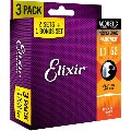 ELIXIR 16544 NANOWEB 16027 ACUSTICA 11-52 PACK DA TRE