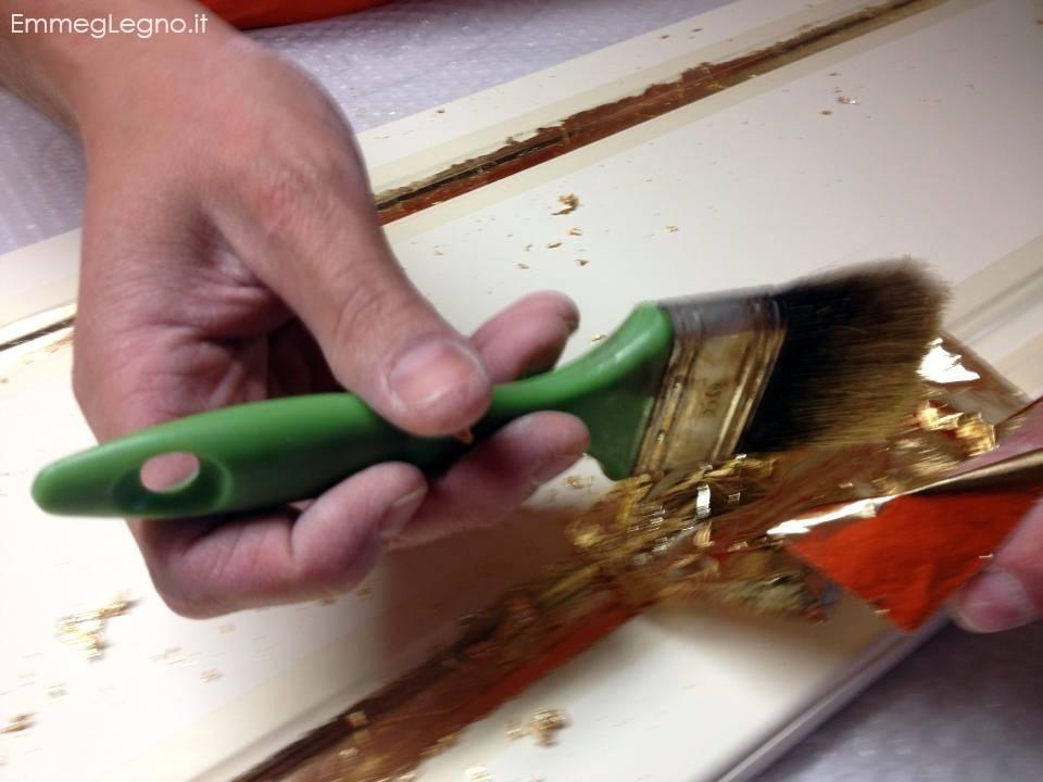 PARETE ATTREZZATA IN LEGNO LISTELLARE LACCATO
